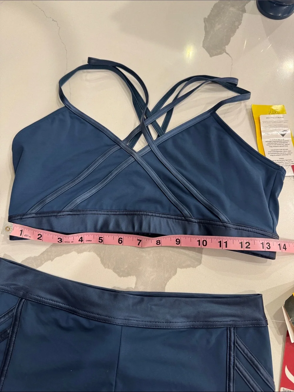 Capezio Navy Strappy Sports Bra & Shorts Set